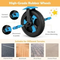 Costway 5-in-1 Kids Bicycle Foldable Toddler Balance Bike W/ Detachable Push Handle -Riding Toys, Scooters & Hoverboards shop unnamed file 371