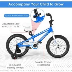 Costway Babyjoy 16'' Kids Bike Bicycle w/ Training Wheels for 5-8 Years Old Girls Boys -Riding Toys, Scooters & Hoverboards shop unnamed file 3749