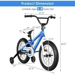 Costway Babyjoy 16'' Kids Bike Bicycle w/ Training Wheels for 5-8 Years Old Girls Boys -Riding Toys, Scooters & Hoverboards shop unnamed file 3754
