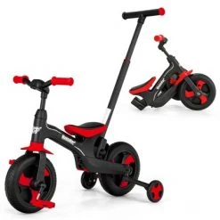 Costway 5-in-1 Kids Bicycle Foldable Toddler Balance Bike W/ Detachable Push Handle -Riding Toys, Scooters & Hoverboards shop unnamed file 377