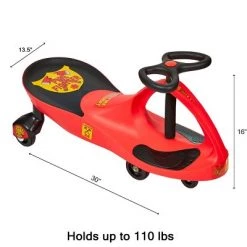 Toy Time Firetruck Ride-On Wiggle Car - Red/Black