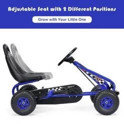 Costway Kids Pedal Go Kart 4 Wheel Ride On Toys w/Adjustable Seat Handbrake Blue -Riding Toys, Scooters & Hoverboards shop unnamed file 3800