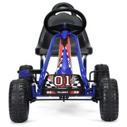 Costway Kids Pedal Go Kart 4 Wheel Ride On Toys w/Adjustable Seat Handbrake Blue -Riding Toys, Scooters & Hoverboards shop unnamed file 3802