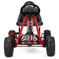 Costway Kids Pedal Go Kart 4 Wheel Ride On Toys w/ Adjustable Seat Handbrake Red -Riding Toys, Scooters & Hoverboards shop unnamed file 3843
