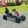 Aosom Kids Pedal Powered Ride-On Go Kart Racer With Hand Brake And Non-Slip Wheels - Orange