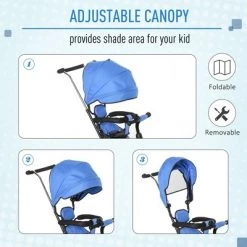 Qaba Baby Tricycle 6 In 1 Stroller with Adjustable Canopy Detachable Guardrail Belt for Age 6-60 Months -Riding Toys, Scooters & Hoverboards shop unnamed file 3862