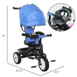 Qaba Baby Tricycle 6 In 1 Stroller with Adjustable Canopy Detachable Guardrail Belt for Age 6-60 Months -Riding Toys, Scooters & Hoverboards shop unnamed file 3863