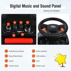 Costway 3 in 1 Licensed Jeep Kids Push Car Toddler Stroller Walking Car w/ Canopy WhiteBlackRed -Riding Toys, Scooters & Hoverboards shop unnamed file 3876