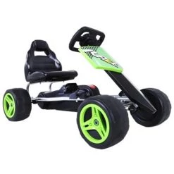 Aosom Kids Go Kart, 4 Wheeled Ride On Pedal Car, Racer for 3 years, for Boys and Girls, Outdoor - Green -Riding Toys, Scooters & Hoverboards shop unnamed file 3890
