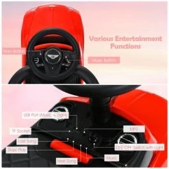 Costway 3-in-1 Licensed Bentley Kids Ride On Push Car Toddler Sliding Car w/Canopy White -Riding Toys, Scooters & Hoverboards shop unnamed file 3905