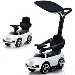 Costway 3-in-1 Licensed Bentley Kids Ride On Push Car Toddler Sliding Car w/Canopy White -Riding Toys, Scooters & Hoverboards shop unnamed file 3911
