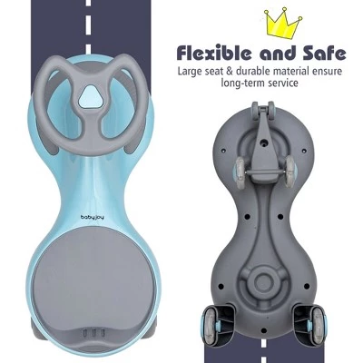 Costway Wiggle Car Ride-on Toy w/ Flashing Wheels for Toddlers & Kids 6 Costway Wiggle Car Ride-on Toy w/ Flashing Wheels for Toddlers & Kids - Image 6