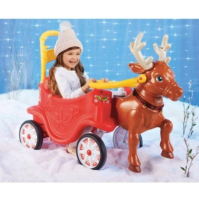 Little Tikes Reindeer Carriage Festive Holiday Ride-On - Red 1 Little Tikes Reindeer Carriage Festive Holiday Ride-On - Red