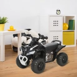 Aosom NO Power Ride on Car for Kids 4 Wheel Foot-to-Floor Sliding Walking Push Along ATV Toy for 18-36 Months
