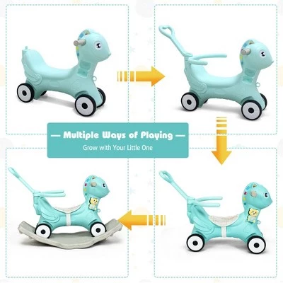 Costway Baby Rocking Horse 4 in 1 Kids Ride On Toy Push Car w/ Music Indoor Outdoor Gift 6 Costway Baby Rocking Horse 4 in 1 Kids Ride On Toy Push Car w/ Music Indoor Outdoor Gift - Image 6