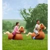 HearthSong Set of 2 Inflatable Ride-On Horses Hippity Hop Toy for Kids' Active Play
