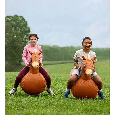 HearthSong Set of 2 Inflatable Ride-On Horses Hippity Hop Toy for Kids' Active Play 10 HearthSong Set of 2 Inflatable Ride-On Horses Hippity Hop Toy for Kids' Active Play - Image 10