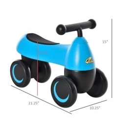 Qaba Toddler Sliding Car Ride-on Toy Walking Bike No Pedal with 4 Wheels Baby Bicycle Indoor Outdoor First Birthday Gifts for Boys Girls 18-36 months -Riding Toys, Scooters & Hoverboards shop unnamed file 4049