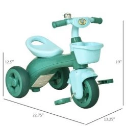 Qaba Tricycle 3-Wheeler Ride-on Toy with 2 Storage Baskets on Front & Back & Non-Slip Handlebar 12 Qaba Tricycle 3-Wheeler Ride-on Toy with 2 Storage Baskets on Front & Back & Non-Slip Handlebar -Riding Toys, Scooters & Hoverboards shop unnamed file 4072