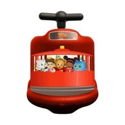 Best Ride On Cars Officially Licensed Daniel Tiger's Neighborhood Trolley Kids Toddlers Children Push Car Activity Toy with Interior Storage, Red