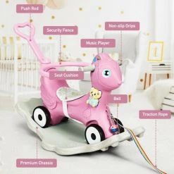 Costway Baby Rocking Horse 4 in 1 Kids Ride On Toy Push Car w/ Music -Riding Toys, Scooters & Hoverboards shop unnamed file 4089
