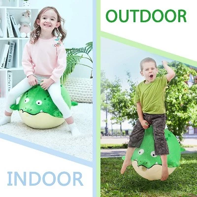 iPlay, iLearn, Bouncy Pals Aquatic Animals Hopper Toy, Plush, Inflatable Ride-On Hopping Toy, Green Gator, Ages 18 Months and Up 4 iPlay, iLearn, Bouncy Pals Aquatic Animals Hopper Toy, Plush, Inflatable Ride-On Hopping Toy, Green Gator, Ages 18 Months and Up - Image 4