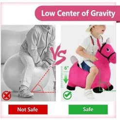 iPlay, iLearn, Bouncy Pals Farm Friends Hopper Toy, Plush, Inflatable Ride-On Hopping Toy, Pink Horse, Ages 18 Months and Up -Riding Toys, Scooters & Hoverboards shop unnamed file 4122