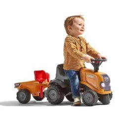 Falk Case CE Construction Ride On Push Along with Trailer and Tools