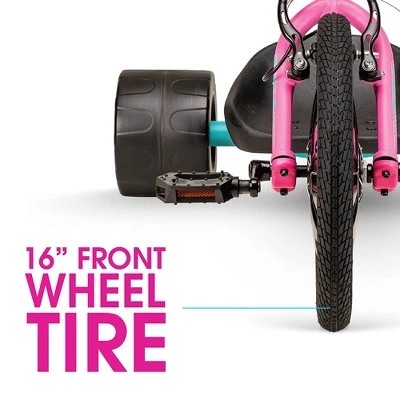 Madd Gear Drift Trike 16 Inch Tricycle with Adjustable Seat and Flag for Boys and Girls Ages 5 and Up, 150 Pound Weight Capacity, Pink 4 Madd Gear Drift Trike 16 Inch Tricycle with Adjustable Seat and Flag for Boys and Girls Ages 5 and Up, 150 Pound Weight Capacity, Pink - Image 4