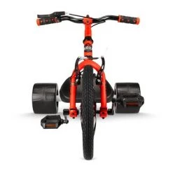 Madd Gear Drift Trike 16 Inch Tricycle w/ Adjustable Seat and Flag for Boys and Girls Ages 5 and Up, 150 Pound Weight Capacity, Red, Black, and White