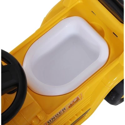 Qaba HOMCOM Ride-On Toy Bulldozer with Bucket Horn Steering Wheel for Toddlers Yellow 6 Qaba HOMCOM Ride-On Toy Bulldozer with Bucket Horn Steering Wheel for Toddlers Yellow - Image 6