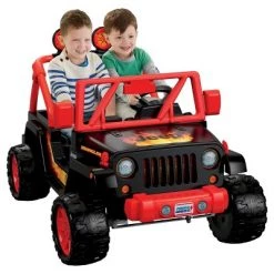 Power Wheels 12V Tough Talking Jeep Powered Ride-On - Black/Red