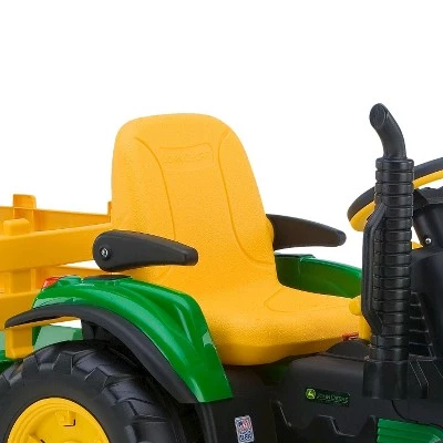 Peg Perego 12V John Deere Ground Force Tractor with Trailer Powered Ride-On - Green 1 Peg Perego 12V John Deere Ground Force Tractor with Trailer Powered Ride-On - Green