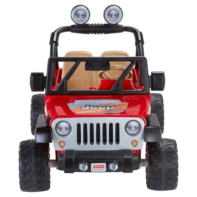 Power Wheels 12V Jeep Wrangler Powered Ride-On - Red 5 Power Wheels 12V Jeep Wrangler Powered Ride-On - Red - Image 5