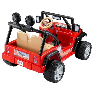 Power Wheels 12V Jeep Wrangler Powered Ride-On - Red 8 Power Wheels 12V Jeep Wrangler Powered Ride-On - Red - Image 8