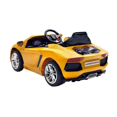 Feber 6V Lamborghini Aventador Powered Ride-On - Yellow 6 Feber 6V Lamborghini Aventador Powered Ride-On - Yellow - Image 6