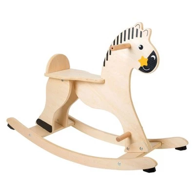Small Foot Wooden Toys Natural Wooden Rocking Horse With Removable Protective Ring 1 Small Foot Wooden Toys Natural Wooden Rocking Horse With Removable Protective Ring