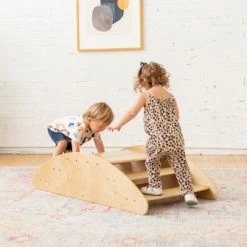 ECR4Kids Birch Rocking Boat and Steps, 2-in-1 Wooden Play Center for Motor Development for Toddlers -Riding Toys, Scooters & Hoverboards shop unnamed file 4993