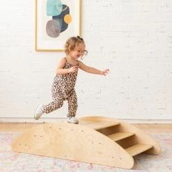 ECR4Kids Birch Rocking Boat and Steps, 2-in-1 Wooden Play Center for Motor Development for Toddlers -Riding Toys, Scooters & Hoverboards shop unnamed file 4996