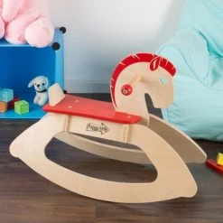 Happy Trails Rocking Horse Ride-on Toy for Children-Classic Wooden Rocker-Helps Develop Strength, Balance and Coordination- Fun for Boys and Girls -Riding Toys, Scooters & Hoverboards shop unnamed file 5028
