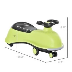 Qaba Ride on Wiggle Car w/LED Flashing Wheels Swing Car for Toddlers No Batteries Gears or Pedals - Twist Turn Wiggle Movement to Steer -Riding Toys, Scooters & Hoverboards shop unnamed file 5151