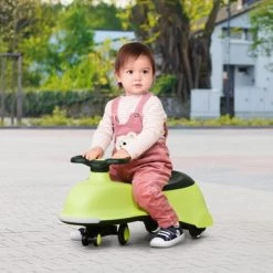 Qaba Ride on Wiggle Car w/LED Flashing Wheels Swing Car for Toddlers No Batteries Gears or Pedals - Twist Turn Wiggle Movement to Steer -Riding Toys, Scooters & Hoverboards shop unnamed file 5155