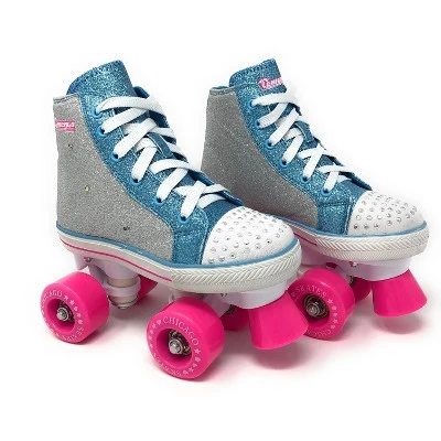 Chicago Skates Fashion Kids' Quad Roller Skate - Blue/Silver 1 Chicago Skates Fashion Kids' Quad Roller Skate - Blue/Silver