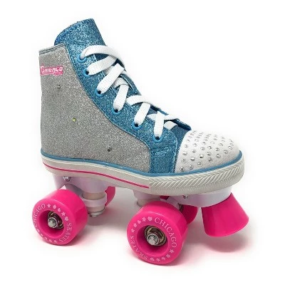 Chicago Skates Fashion Kids' Quad Roller Skate - Blue/Silver 8 Chicago Skates Fashion Kids' Quad Roller Skate - Blue/Silver - Image 8