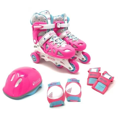 Chicago Skates Training Kids' Roller Skate Combo Set - Pink/White 9 Chicago Skates Training Kids' Roller Skate Combo Set - Pink/White - Image 9