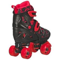 Roller Derby Trac Star Youth Kids' Adjustable Roller Skate - Gray/Black/Red