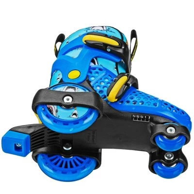 Roller Derby Fun Roll Boys' Jr Adjustable Roller Skate Pizza Shark 2 Roller Derby Fun Roll Boys' Jr Adjustable Roller Skate Pizza Shark - Image 2