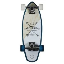 Kryptonics 23" Mini Fat Cruiser Board - White/Blue