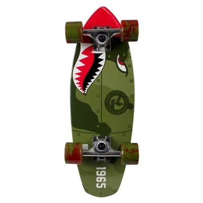 Kryptonics 23" Mini Fat Tiger Swirl Cruiser Skateboard 2 Kryptonics 23" Mini Fat Tiger Swirl Cruiser Skateboard - Image 2