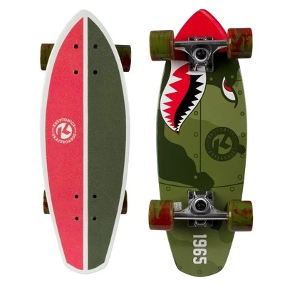 Kryptonics 23" Mini Fat Tiger Swirl Cruiser Skateboard 3 Kryptonics 23" Mini Fat Tiger Swirl Cruiser Skateboard - Image 3